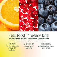 MegaFood Kids One Daily Soft Chews vegetarian symbol confirms allergen-free status.