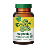 MegaFood magnesium supplement bottle showing fermented glycinate for muscle support.