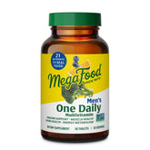 MegaFood One Daily Men’s Multivitamin bottle label, daily-use design and trusted ingredients.