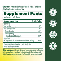 MegaFood Relax Calm bottle back label showing magnesium per serving.