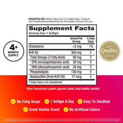 Megared krill oil capsules offering no fishy aftertaste for daily use.
