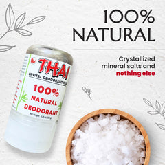 MegaRhino mineral salt crystal highlighting a smooth-surface formula for sensitive skin