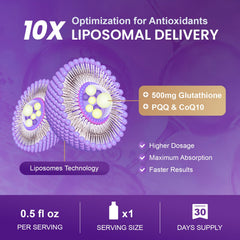 MEGNETA Liposomal Glutathione grape powder dissolving in water for daily use