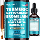 Megneta nattokinase bottle label highlighting high-activity enzyme for circulatory support