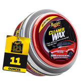Meguiar's Cleaner Wax bottle with applicator for quick one-step shine