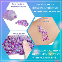 Meicoly self-adhesive face glitter applies quickly without glue