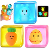 Meijoy Easter glow bunny stress cube with glow-in-the-dark mochi for calming play.