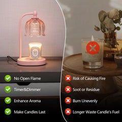 MEIXISUE pink lamp timer function for safe timed use