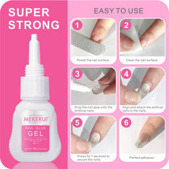 MEKERUI gel 7-second air-dry enables quick, mess-free application.