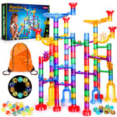 Meland Marble Run translucent pieces for vivid STEM building play.