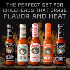 Melinda’s Mango Habanero bottle gloss suggests tangy sweetness for salsas and wings.