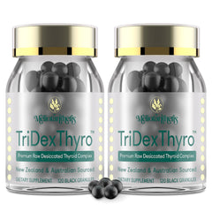 Meliorantheris TriDexThyro bottle for daily thyroid balance.