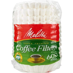 Melitta packaging shows dimensions to help plan storage