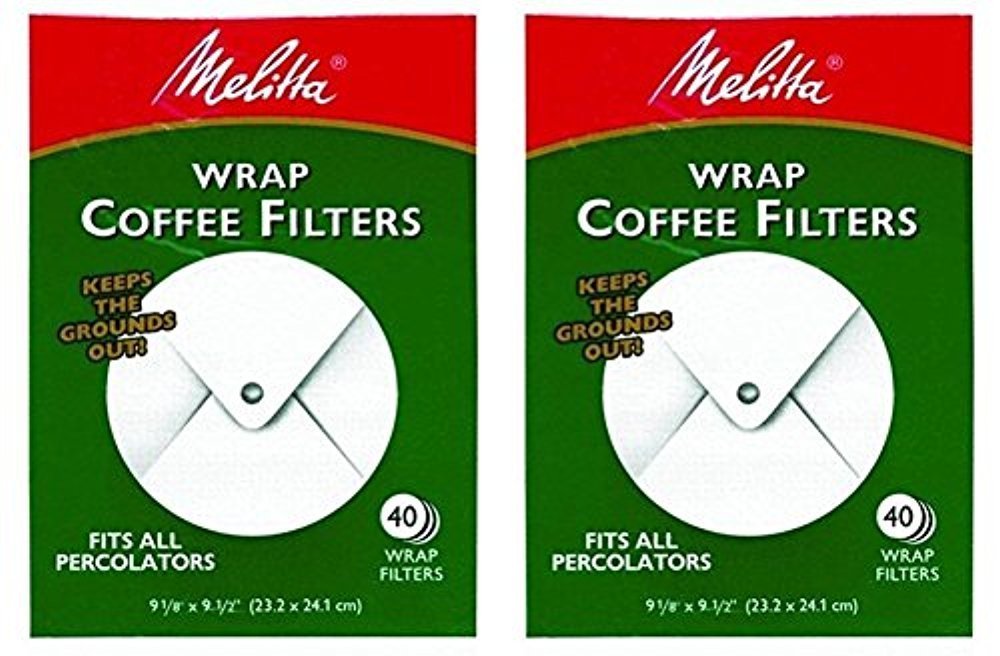 Melitta White wrap-around filter for percolator; reduces oils for a cleaner cup