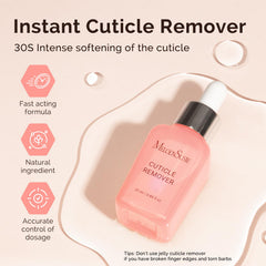 MelodySusie cuticle oil bottle label with ingredients for nourishing blend.