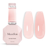 MelodySusie Jeweliver nude gel polish bottle shows a jelly finish for layered color
