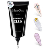 MelodySusie Rhinestone Glue application closeup for precise nail art adhesion