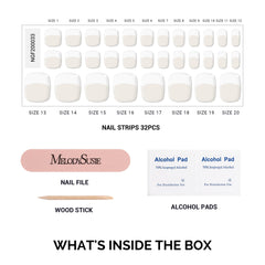 MelodySusie semi-cured toe strips with dual cuticle shapes for a perfect fit
