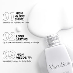 MelodySusie UV LED cure process for quick salon-like results.