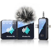 MENERESAS wireless lavalier compact unit captures clear voice for iPhone.