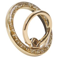 MENTINS magnetic phone ring in gold twinkle design for secure grip