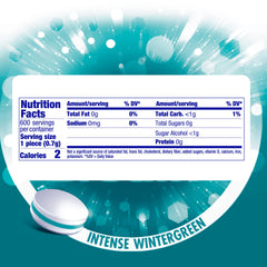 Mentos Intense Wintergreen mints in an open pack ready for quick breath refresh.