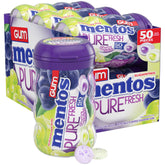 Mentos Pure Fresh grape medley bottle for on-the-go refreshment.