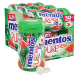MENTOS Pure Fresh Watermelon gum bottle keeps breath fresh on the go.