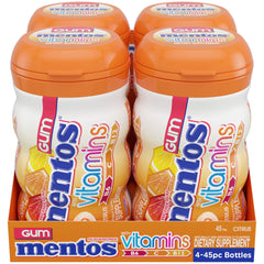 Mentos Vitamins Gum with xylitol in a sugar-free formula.