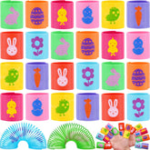 Menzcci Easter mini coil spring in vibrant colors for portable sensory play.