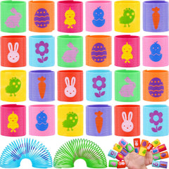 Menzcci Easter mini coil spring in vibrant colors for portable sensory play.
