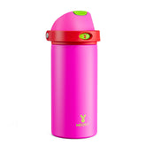 Meoky 18oz insulated bottle closeup showing cold retention for school and sports.