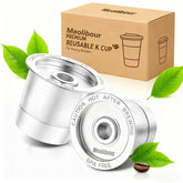 Meolibour reusable K-Cup pod, compact design for easy refills and rich flavor.
