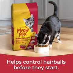 Meow Mix nutrition panel shows vitamins, minerals, and amino acids.