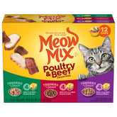 Meow Mix Tender Favorites chicken-liver-in-sauce cup shown for a tasty meal option