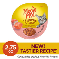 Morceaux de crabe tendre dans Meow Mix Tenders, texture agréable