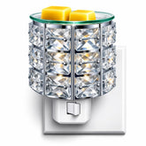 MeplLivs silver plug-in warmer with crystal wax melt for fragrant diffusion