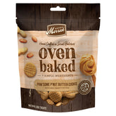 Merrick Pawsome Pnut Butter Cookie crunch, oven-baked dog treat for all sizes.