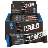 MET-Rx Big 100 Colossal bar front view, protein-packed snack for athletes.