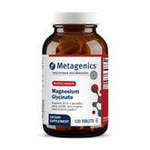 Metagenics Magnesium Glycinate bottle front showing a highly absorbable supplement for sleep support.