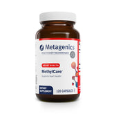 Metagenics MethylCare bottle front showing convenient daily capsules for methylation support
