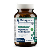 Metagenics PhytoMulti bottle with capsules for daily wellness and energy support.
