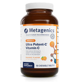 Metagenics Ultra Potent-C chewable bottle shown for daily immune support.