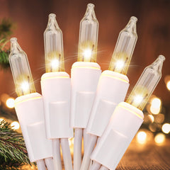 Meteds clear mini lights for indoor decor with a soft 50-count glow.