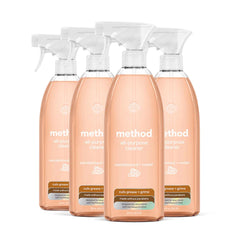Method all-purpose cleaner bottle with sandalwood and cedar scent for daily cleaning.