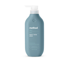Method Sea + Surf Body Lotion bottle front showing 14 oz of all-day hydration.