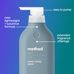 Close-up of lotion texture swirl showing lightweight, quick-absorb formula.