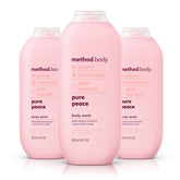 Method Pure Peace body wash bottle front showing calming fragrance and eco-friendly packaging