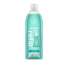 Method Waterfall refill tub delivering hydrating foam for daily hand washing.