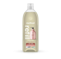 Method Gel Hand Soap Refill bottle shows Vanilla + Raspberry for moisturized hands